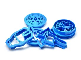 Molde silicona escudos super heroes